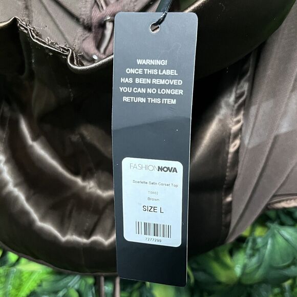 FASHION‎ NOVA Top Women Large Brown Corset Bustier Burlesque Steam Punk 2311 - Picture 7 of 8